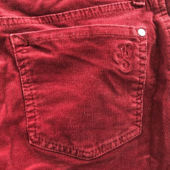 Jessica Simpson Womens Forever Skinny Pants Size 28 Corduroy Slim Straight Red - Picture 15 of 16